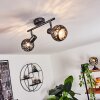 STAVIK Ceiling Light black, silver, 2-light sources