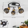 GOMSRUD Ceiling Light black, 3-light sources