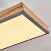 SALMI Ceiling Light LED Wood like finish, black, white, 1-light source, Remote control