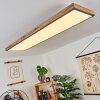 SALMI Ceiling Light LED Wood like finish, black, white, 1-light source, Remote control