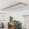 SALMI Ceiling Light LED Wood like finish, black, white, 1-light source, Remote control