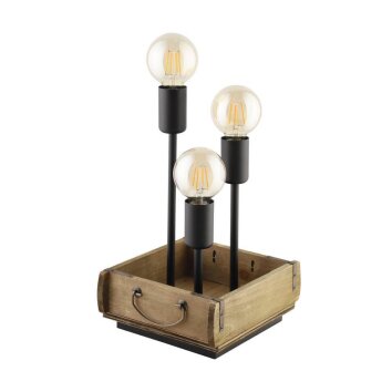 Eglo-Leuchten WOOTTON Table lamp brown, black, 3-light sources