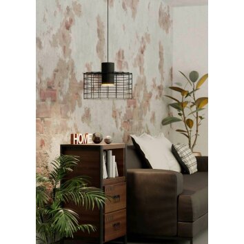 Eglo-Leuchten MILLIGAN Pendant Light black, white, 1-light source