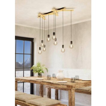 Eglo-Leuchten MONMOUNT Pendant Light brown, black, 9-light sources