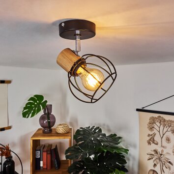 ORKANGER Ceiling Light chrome, black, 1-light source