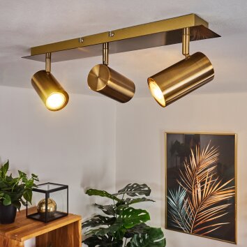 ZUOZ Ceiling Light antique brass, 3-light sources