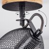HAKVAAG Ceiling Light Dark wood, black, 1-light source