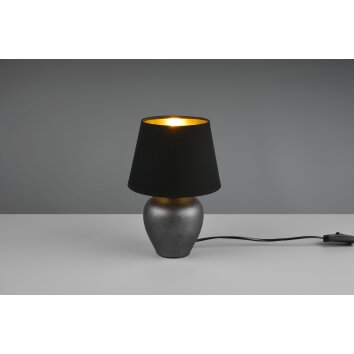 Reality ABBY Table lamp dark brown, matt nickel, 1-light source