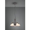 Trio-Leuchten RUSTICA chandelier rust-coloured, 5-light sources
