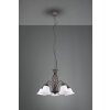 Trio-Leuchten RUSTICA chandelier rust-coloured, 5-light sources
