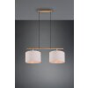 Trio-Leuchten KORBA Pendant Light brown, 2-light sources