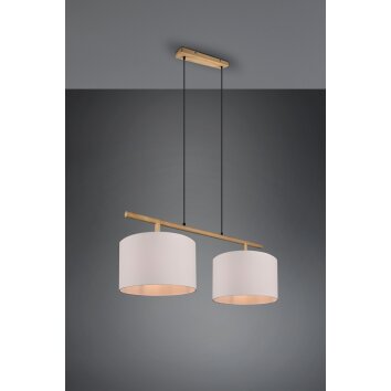 Trio-Leuchten KORBA Pendant Light brown, 2-light sources