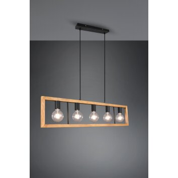 Trio-Leuchten AGRA Pendant Light black, 5-light sources
