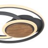 Globo NIRRA Ceiling Light LED Dark wood, black, 1-light source