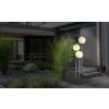 Globo LAURA path light anthracite, stainless steel, 3-light sources