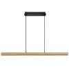 Globo DORO Pendant Light LED Wood like finish, black, 1-light source