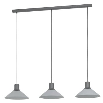 Eglo-Leuchten ABREOSA Pendant Light grey, black, 3-light sources