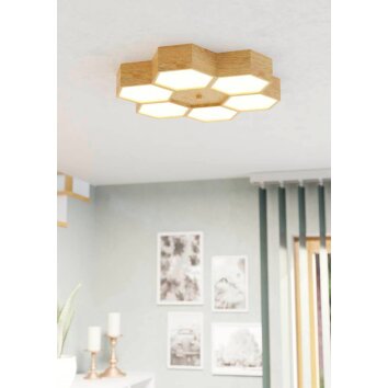 Eglo-Leuchten MIRLAS Ceiling Light brown, 6-light sources