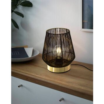 Eglo-Leuchten ESCANDIDOS Table lamp brass, black, 1-light source