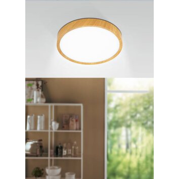 Eglo-Leuchten MUSURITA Ceiling Light LED Wood like finish, 1-light source