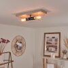 HODNE Ceiling Light grey, Ecru, black, 2-light sources