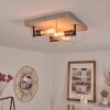 HODNE Ceiling Light grey, Ecru, black, 3-light sources