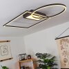 LOFTHEIM Ceiling Light LED chrome, black, white, 1-light source, Remote control