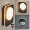 HAGA Outdoor Wall Light LED black, 1-light source, Motion sensor