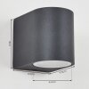 SKAABU Outdoor Wall Light black, white, 1-light source