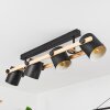 REBBENAS Ceiling Light Ecru, black, 4-light sources