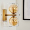 ALDEN Wall Light brass, 2-light sources