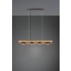 Trio-Leuchten BELL Pendant Light dark brown, matt nickel, 4-light sources