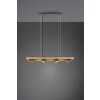 Trio-Leuchten BELL Pendant Light dark brown, matt nickel, 4-light sources