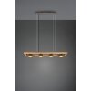 Trio-Leuchten BELL Pendant Light dark brown, matt nickel, 4-light sources