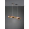 Trio-Leuchten BELL Pendant Light dark brown, matt nickel, 4-light sources