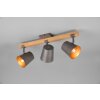 Trio-Leuchten BELL Ceiling Light dark brown, matt nickel, 3-light sources