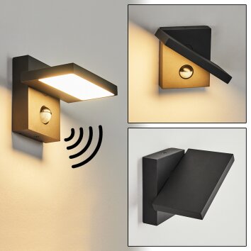 LYCKAN Outdoor Wall Light LED black, 1-light source, Motion sensor