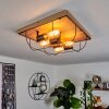 HODNE Ceiling Light Ecru, black, 4-light sources