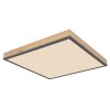 Globo DORO Ceiling Light LED Wood like finish, black, 1-light source, Remote control