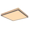 Globo DORO Ceiling Light LED Wood like finish, black, 1-light source, Remote control