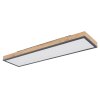 Globo DORO Ceiling Light LED Wood like finish, black, 1-light source, Remote control