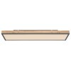Globo DORO Ceiling Light LED Wood like finish, black, 1-light source, Remote control