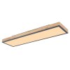 Globo DORO Ceiling Light LED Wood like finish, black, 1-light source, Remote control