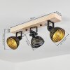 OSINA Ceiling Light brown, black, 3-light sources