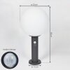 BUBODEFO path light anthracite, 1-light source, Motion sensor