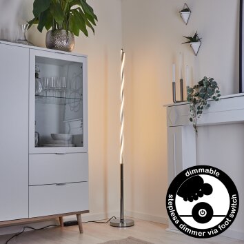 CARMACKS Floor Lamp LED silver, 2-light sources