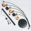 PRETORIA Floor Lamp antique brass, black, 5-light sources