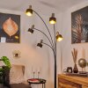 PRETORIA Floor Lamp antique brass, black, 5-light sources
