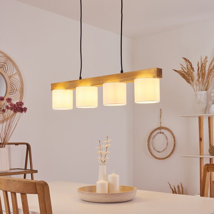 MALIMEA Pendant Light Ecru, black, 4-light sources