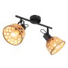 Globo WENNA Ceiling Light black, 2-light sources